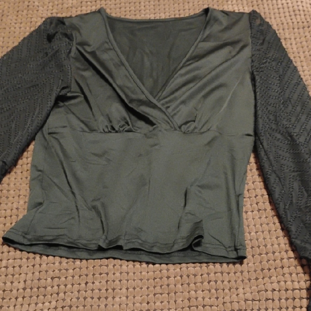Elegant Olive Green Women's Top